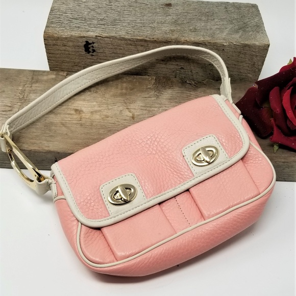 Antonio Melani Pink Leather Purse Gold Hardware - Picture 3 of 6